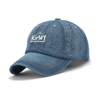 Embroidered 6-Panel Promotional Cotton Adjustable Sports Denim Cap Baseball