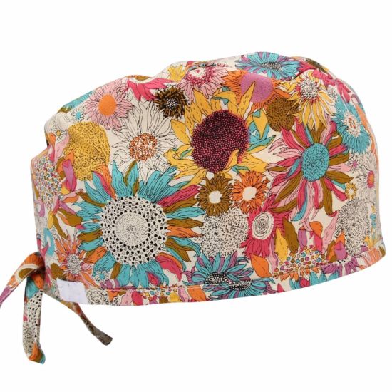 Wholesale Easy Adjustment 100% Cotton Unisex Scrub Cap with Cord Lock