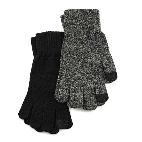 Custom Touchscreen Winter Warm Cotton Polyester Knit Gloves One Size