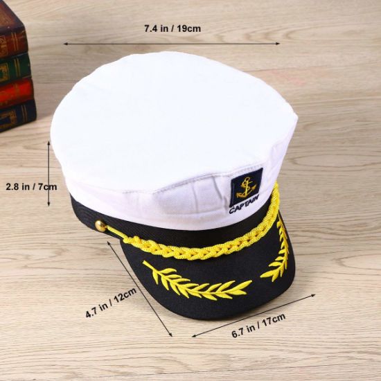 Sedex Audit 100% Cotton Embroidered Captain Officer Navy Cap for Costume