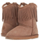 Sedex Audit Double Layer Tassels Fashionable Cow Suede with Lining Natural Wool Winter Snow Boots
