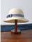 Custom Lady Plain Summer Women Straw Hat with Ribbon Bowknot