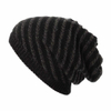 100% Acrylic Double-Laver Winter Warm Soft Knit Slouch Beanie Hat