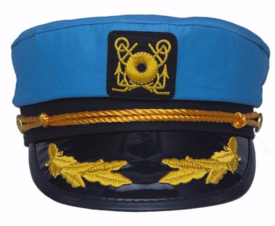 Sedex Audit Wholesale Custom Blue Military Officer Uniform Captain Hat Navy for Costume