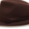 Wholesale Men′s Wool Blend Short Brim Fedora Brown Trilby Hat with Band