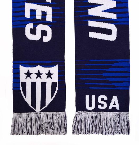Sedex Audit 100% Acrylic Football USA Fan Scarf Double-Sided Knit Soccer Scarf