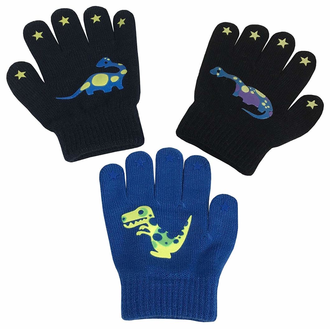 Acrylic Touchscreen Winter Warm Magic Stretch Knit Gloves Kids Gloves