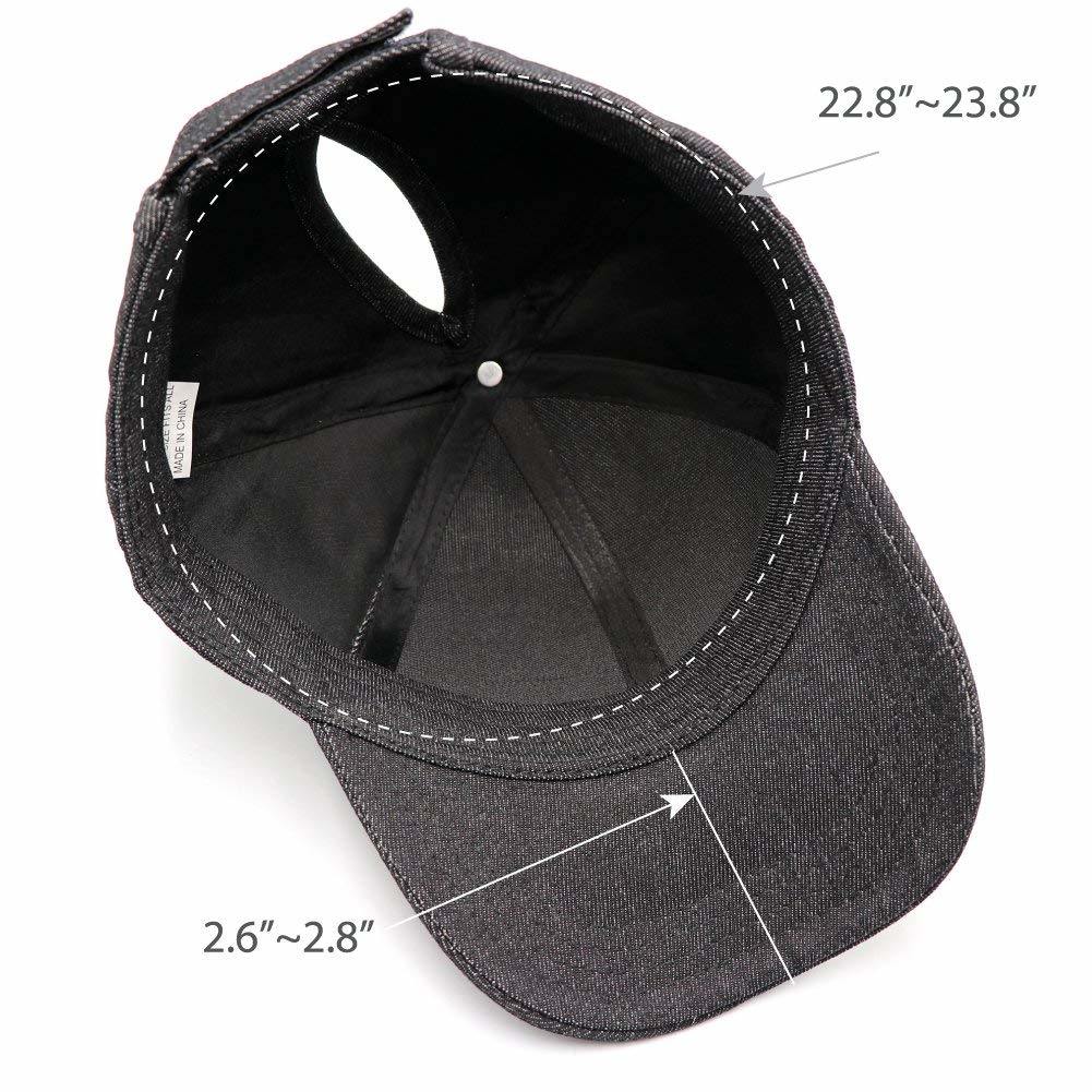Ponytail Messy High Buns Mesh Plain Polyester Womens Baseball Cap