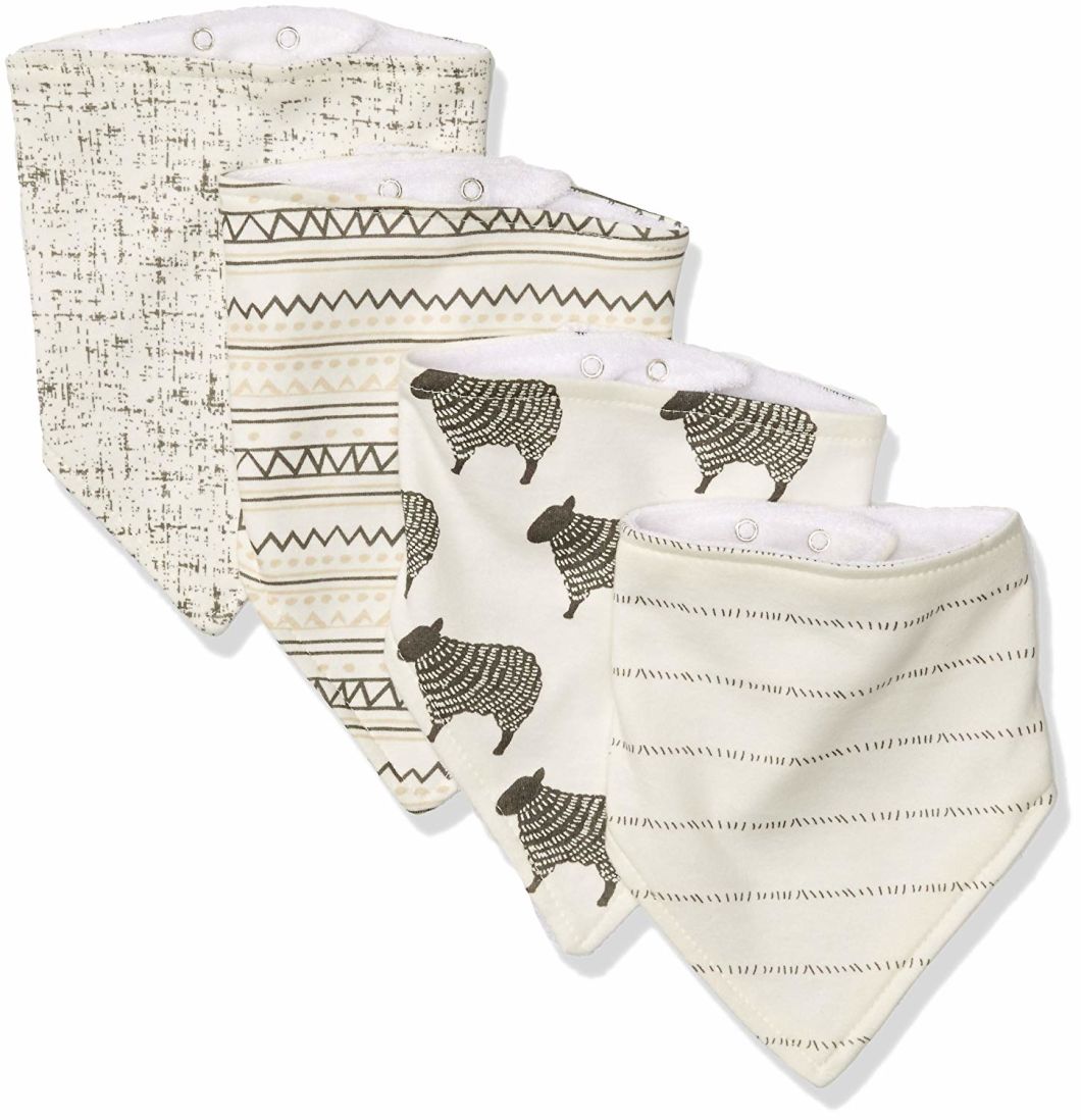 BSCI Audit Wholesale Custom Baby Organic Cotton Absorbent Muslim Toddler Baby Bandana