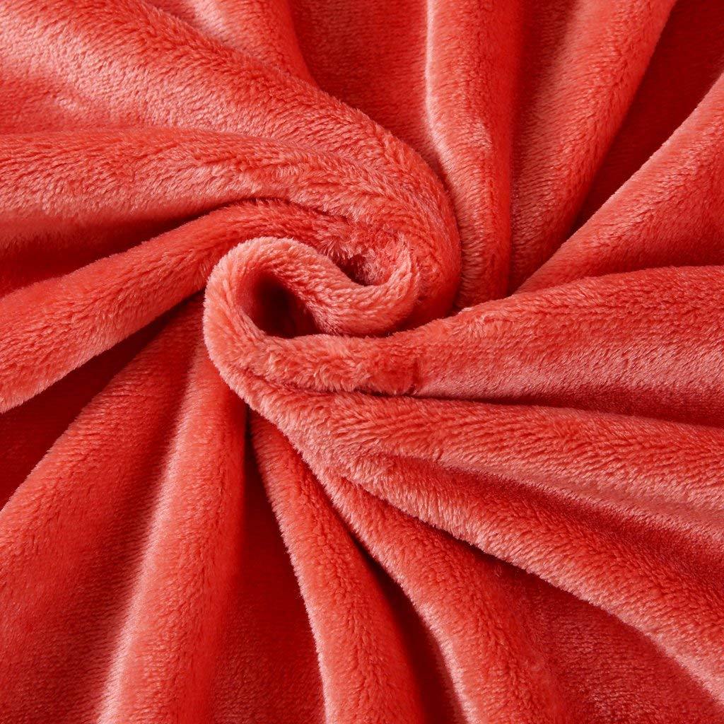 Breathable Polyester Flannel Fleece Cozy Plush Fuzzy Throw Coral Blanket