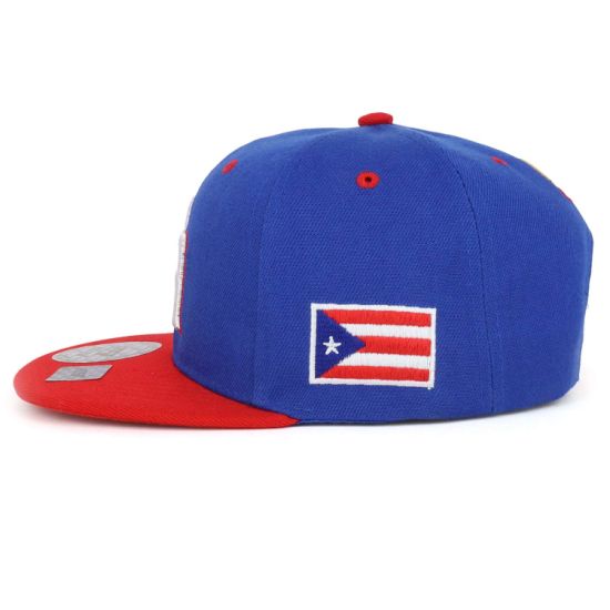 100% Polyester Custom Adjustable Flap Bill Snapback 3D Embroidery Cap