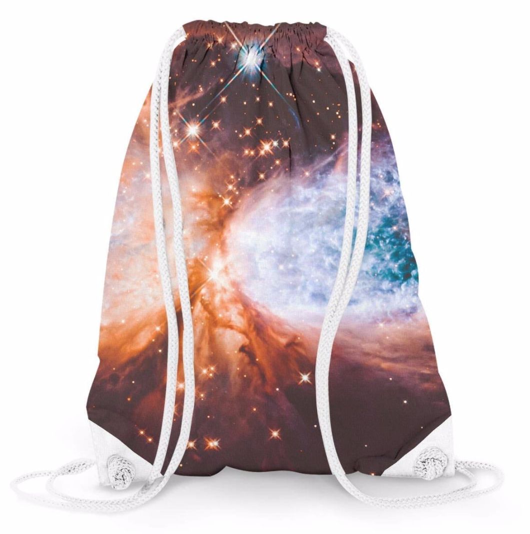 Sedex Audit Wholesale Custom Sports Printing Sublimation Drawstring Bag with Cotton Polyester Blended Canvas