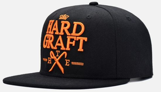 Wholesale Custom 100% Cotton 6-Panel Black 3D Embroidered Snapback