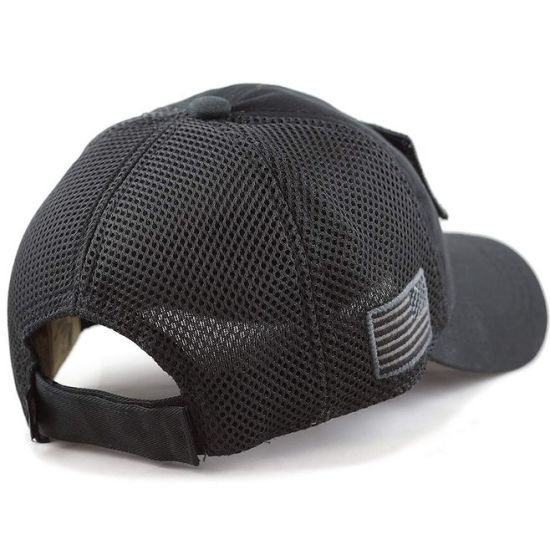 Custom 100% Cotton Unisex Flag Patches Tactical Hat with Mesh