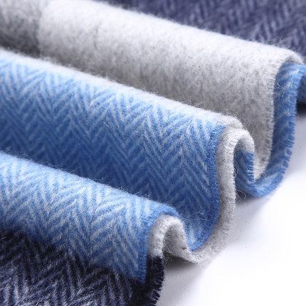 BSCI Audit Woven Long Classic Plaid Elegant Winter Warm 100% Wool Scarf