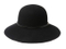 Women Wide Downturned Brim Wool Felt Hat with Leather Hatband