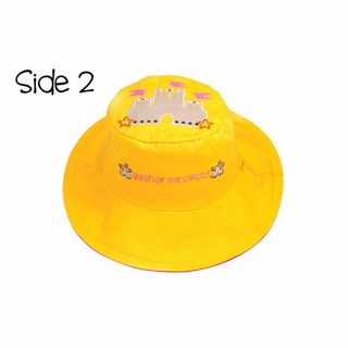 Polyester Embroidered Reversible Kids Sun Protection Bucket Sexy Girls Hat