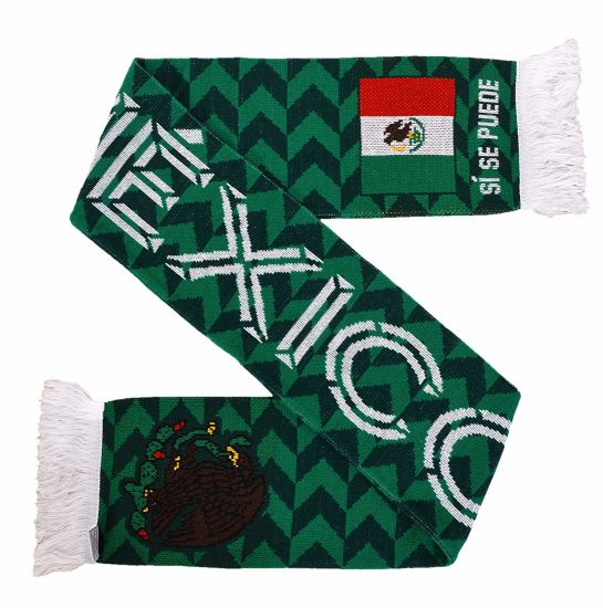 Wholesale 100% Acrylic Soccer Football Team Knit Football Scarf Custom