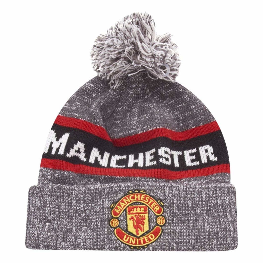 Custom Fashion Football Soccer Promotional Winter Knit Beanie Hat