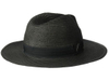 Double Grosgrain Hatband Pinched Crown Panama Straw Hat