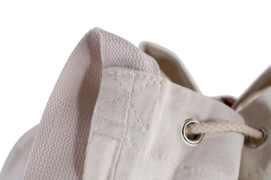 Wholesale Easy Carrying Canvas Reliable Duffle Bag Laundry Bag Drawstring Custom with Leather Closure