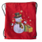 Wholesale Nylon Durable Printing Folding Christmas Drawstring Bag Santa Gifts Sack Backpack