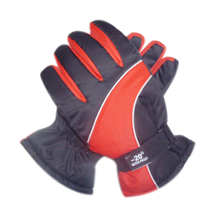 Custom Wholesale Windproof Snow Winter Leather Insulation Black Ski Glove