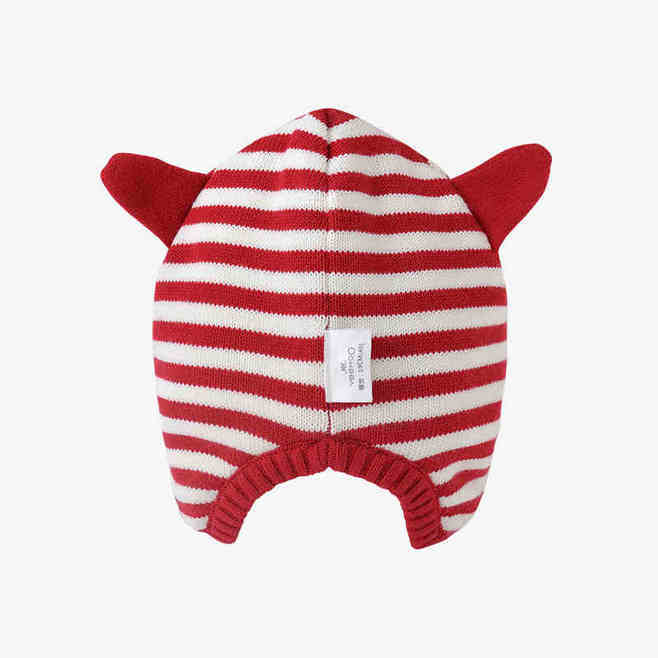 Wholesale Polyester Custom Winter Knitted Beanie Baby Hat with Earflap