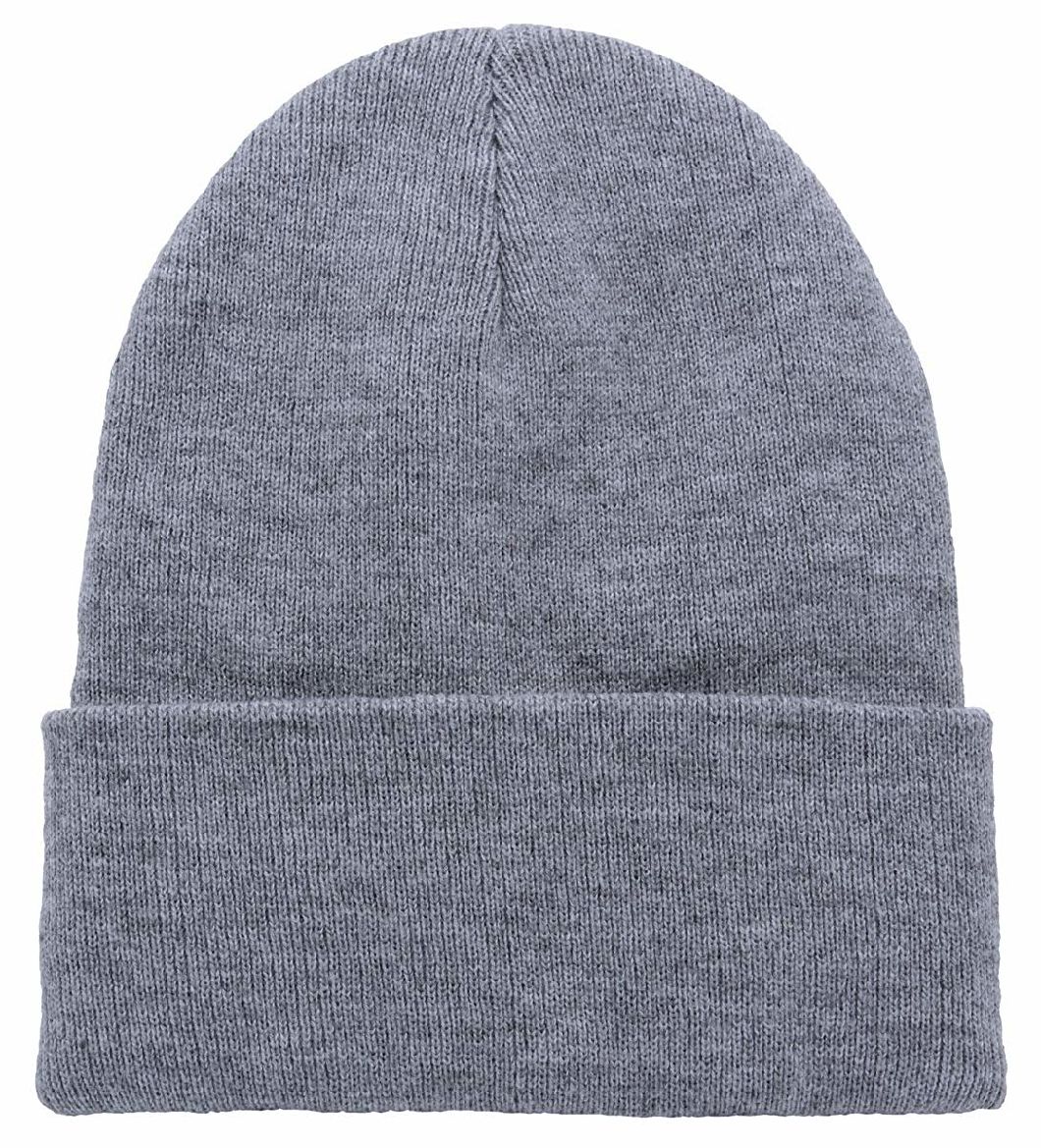 Wholesale Custom Unisex Cuffed Blank Plain Skull Knitted Mans Beanie Hat