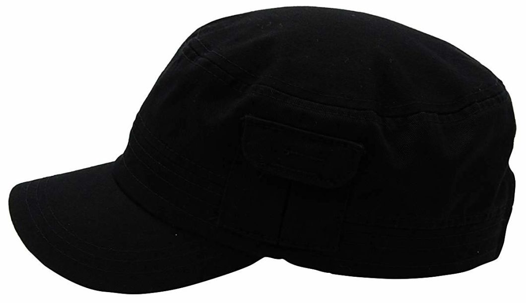 Custom Unisex Cotton Blank Baseball Cap Military Hat with Pocket