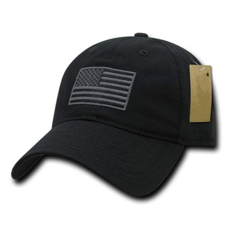 Custom American Flag Embroidered Washed Cotton Baseball Cap Branded Hat