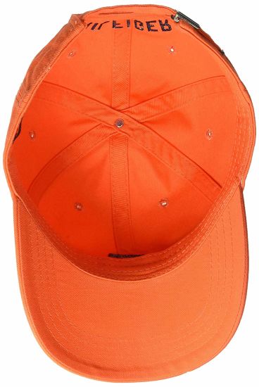 100% Cotton Adjustable Embroidered Logo Flag Dad Baseball Orange Cap