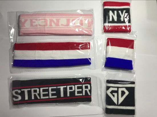 Custom Winter Embroidered Elastic Yoga Sports Sweatband Knit Headband