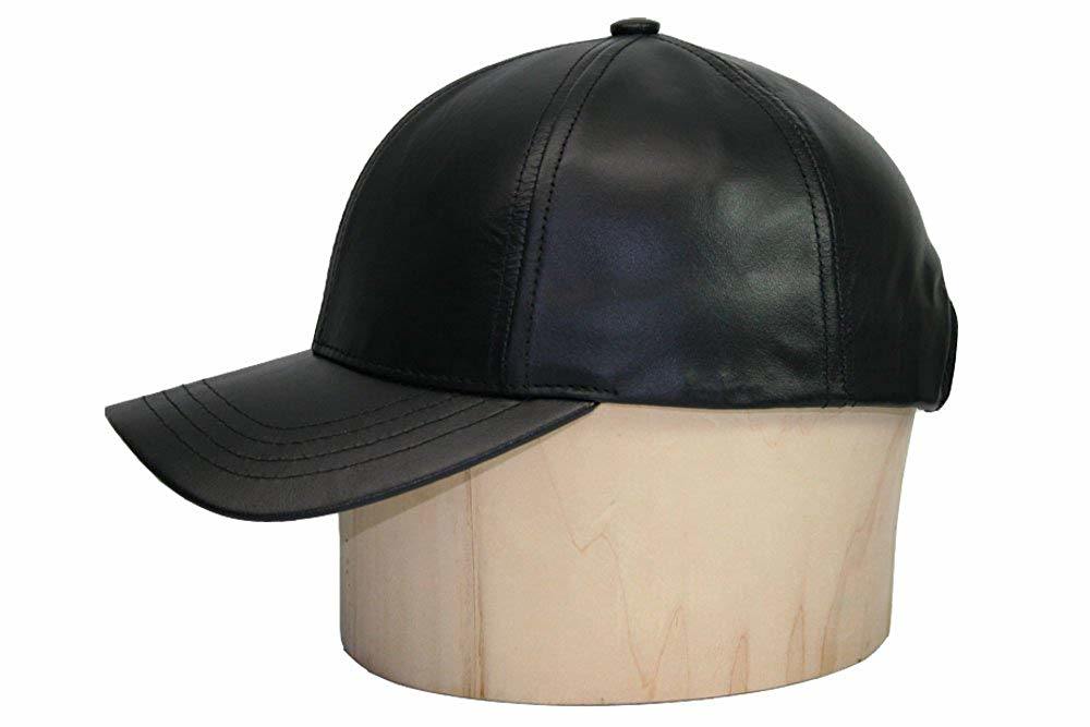 100% Genuine Leather Crown Adjustable Classic Cowhide Leather Cap Hat