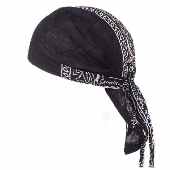 Wholesale Custom Breathable Quick-Dry Sport Bandana Hat Pirate Durag Cap