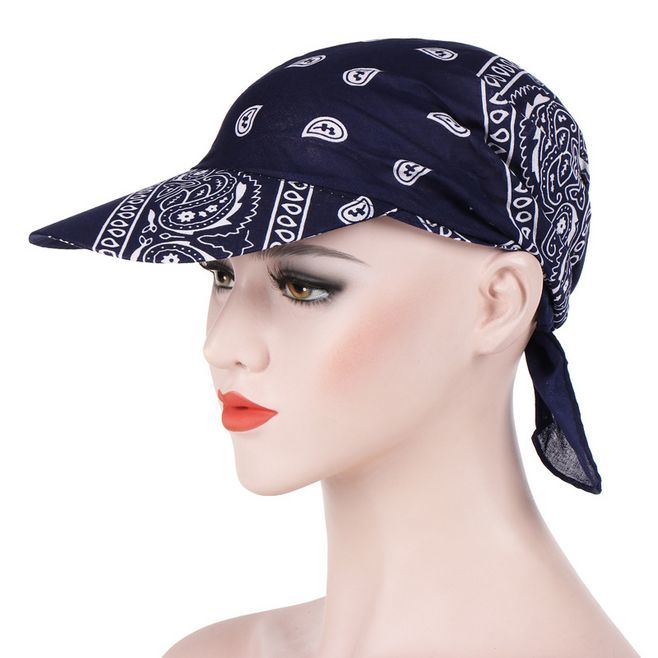 Custom Women 100% Ployester Print Sports Hat Fashion Bandana Cap