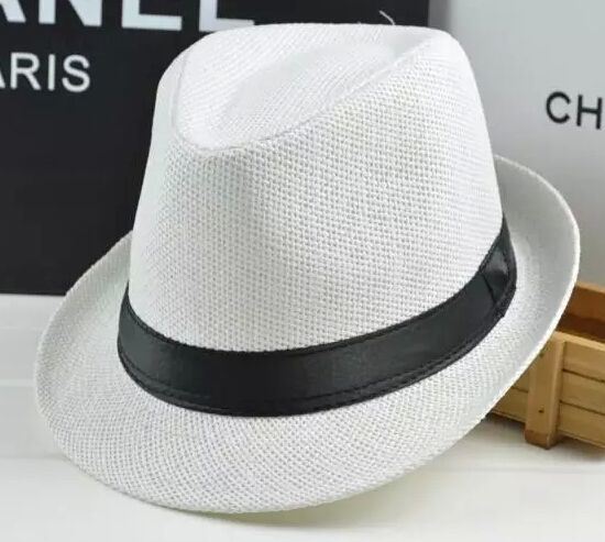 Custom Straw Paper Basic Fedora Hat Summer Beach Hat
