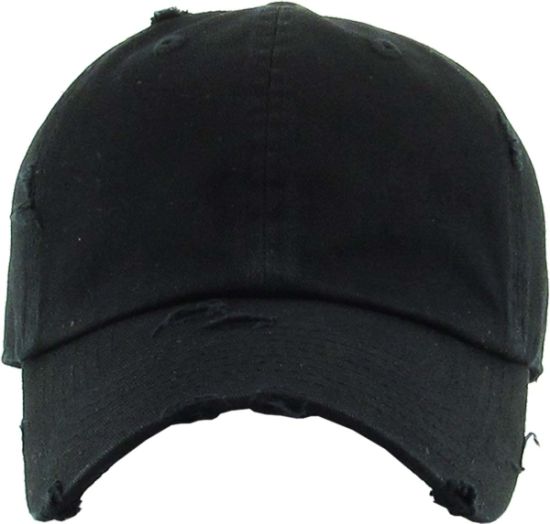 Man Women Adjustable Polo Trucker Washed Distressed Plain Dad Hat