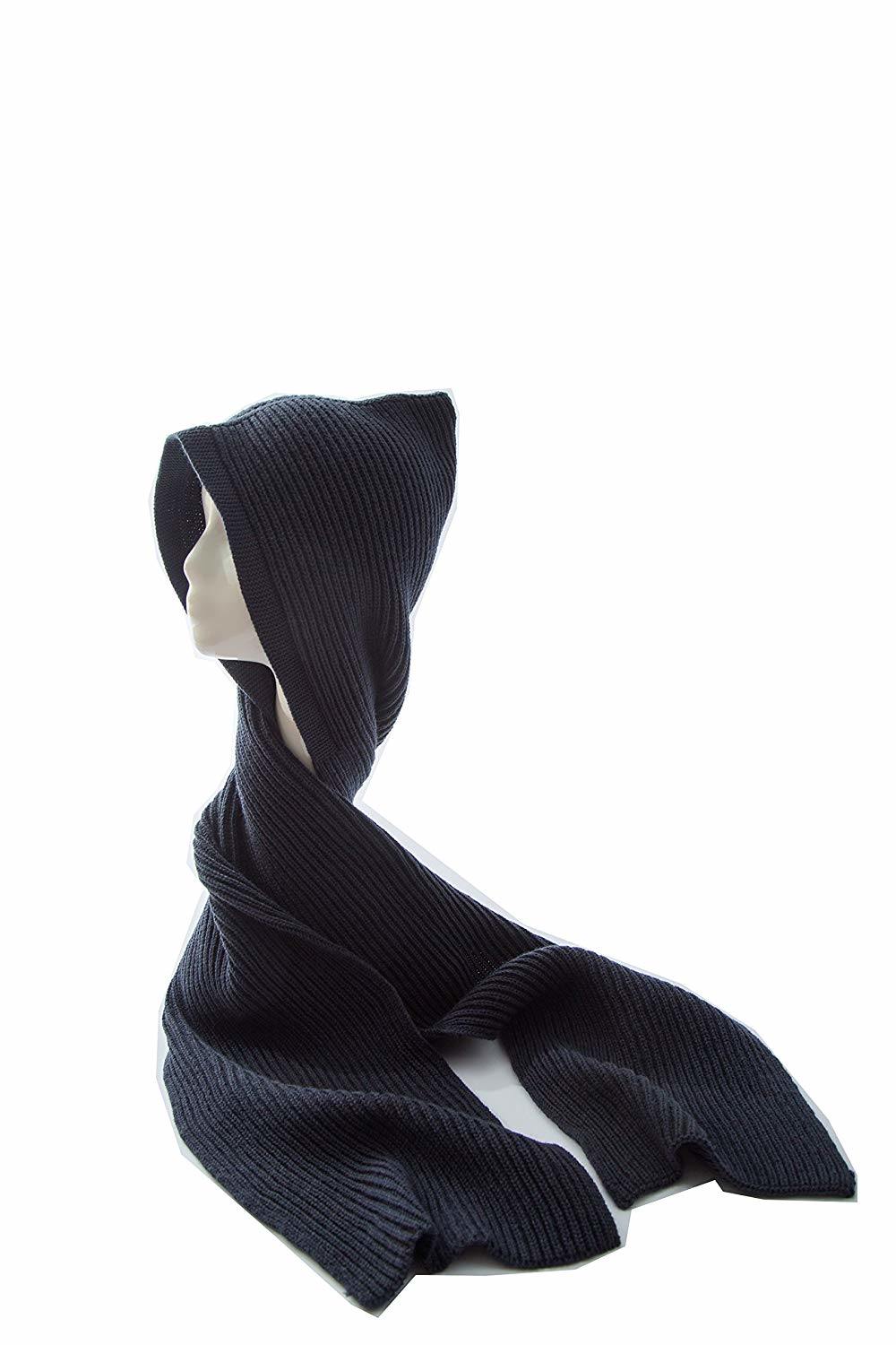 Acrylic Women Headscarf Winter Crochet Knit Hooded Scarf Hat