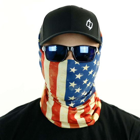 BSCI Audit Custom 100% Polyester American Flag Print Seamless Tube Bandana