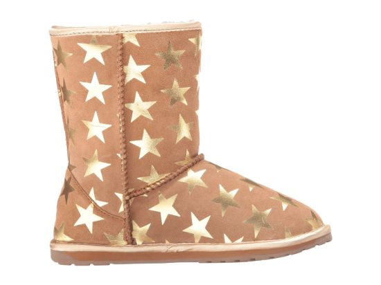 Sedex Audit Start Printed Children Snow Boots Outdoor Waterproof Fur Lined Wool MID Calf Kids Boot