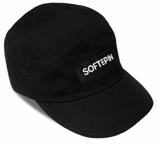 Adjustable Promotional Custom Patch Sports Black 5 Panel Baseball Caps