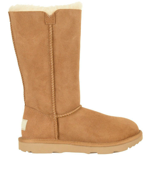 Sedex Audit Three Buttons Warm Sheep Wool Ladies with The Fur of Raccoon Long Boots