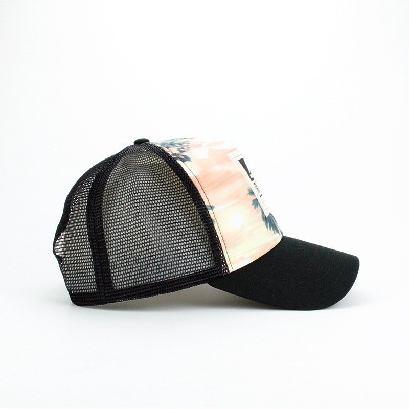 Sedex Audit 100% Polyester 5-Panel Promotional Sublimation Trucker Cap Custom