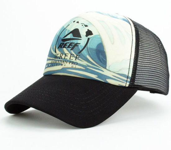 Sedex Audit 100% Polyester 5-Panel Promotional Sublimation Trucker Cap Custom