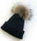 Raccoon Fur Ball for Knit Hat Women Winter with POM