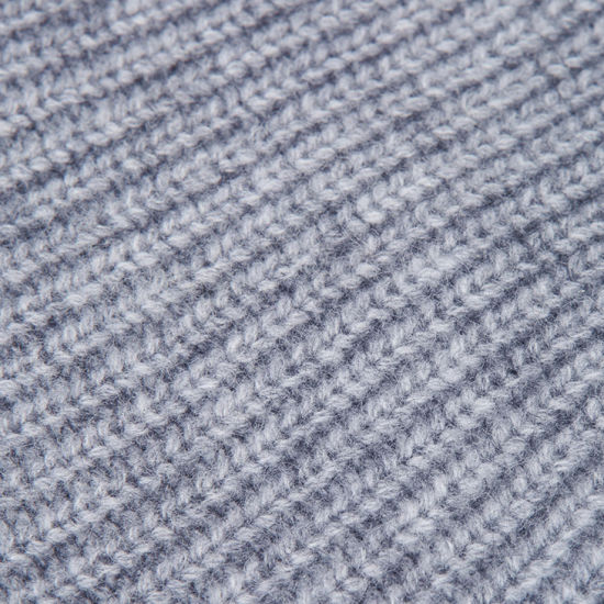 Gray Plain Merino Wool Knit Slouch Custom Beanie Winter Hat