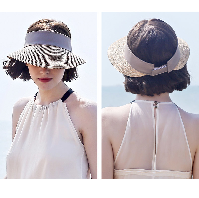 Wide Brim Simplicity Women's 100% Paper Summer Breathable Straw Visor Hat