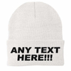 100% Acrylic Knitted Custom Beanie Hat with Designed Embroidered Logo