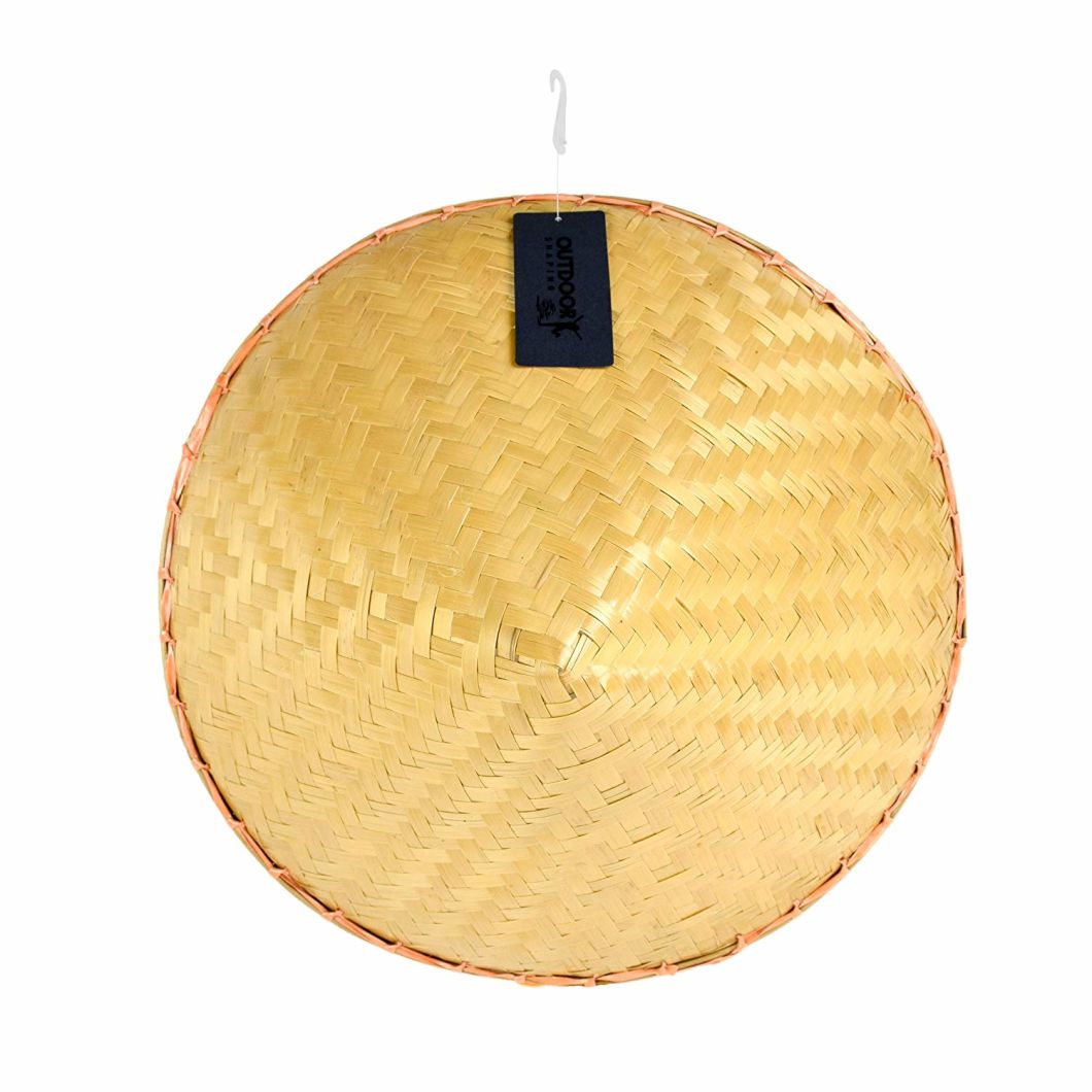 Sedex Audit 100% Bamboo Straw Adjustable Mesh Chinese Bamboo Hat